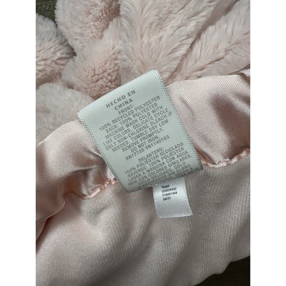 Cloud Island Target Pink Plush Satin Edge Baby Blanket Fluffy Soft 40x30 - Picture 7 of 11